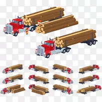 汽车卡车木材插图.木材运输卡车-空若网 汽车卡车木材插图.木材运输卡车-空若网