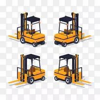 叉车运输仓库图.手绘卡通卡车图-空若网 叉车运输仓库图.手绘卡通卡车图-空若网