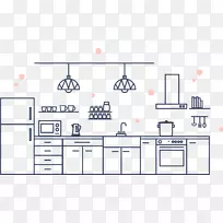 餐桌厨房室内设计服务.中央厨房手绘-空若网 餐桌厨房室内设计服务.中央厨房手绘-空若网