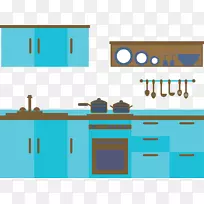 厨房公寓-蓝色中央厨房-空若网 厨房公寓-蓝色中央厨房-空若网