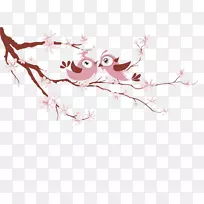 红颜的爱情鸟结婚邀请结婚-树枝上的几只鸟-空若网 红颜的爱情鸟结婚邀请结婚-树枝上的几只鸟-空若网