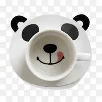 茶咖啡浓咖啡杯-白色熊猫盘-空若网 茶咖啡浓咖啡杯-白色熊猫盘-空若网