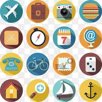 Adobe插画剪贴画手绘平面旅行图案-空若网 Adobe插画剪贴画手绘平面旅行图案-空若网