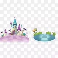 紫色卡通插图-卡通城堡-空若网 紫色卡通插图-卡通城堡-空若网