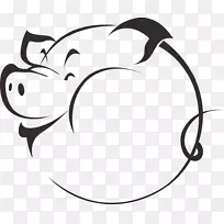 家用猪轮廓画.手绘卡通猪轮廓-空若网 家用猪轮廓画.手绘卡通猪轮廓-空若网