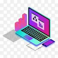 笔记本电脑键盘电脑图标等距投影快断-空若网 笔记本电脑键盘电脑图标等距投影快断-空若网