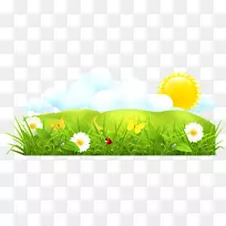 阳光剪贴画-草-空若网 阳光剪贴画-草-空若网