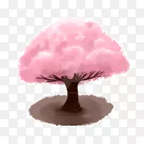 彩绘数字艺术-白樱桃树-空若网 彩绘数字艺术-白樱桃树-空若网