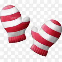 圣诞老人圣诞手套夹艺术-一副手套-空若网 圣诞老人圣诞手套夹艺术-一副手套-空若网