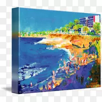 拉霍拉湾水彩画海岸海滩水彩画海滩-空若网 拉霍拉湾水彩画海岸海滩水彩画海滩-空若网