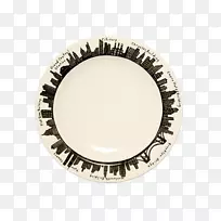 碟鱼涡流盘餐具纪念品-纽约天际线-空若网 碟鱼涡流盘餐具纪念品-纽约天际线-空若网