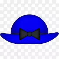 帽子剪贴画-蓝色蝴蝶结女帽-空若网 帽子剪贴画-蓝色蝴蝶结女帽-空若网