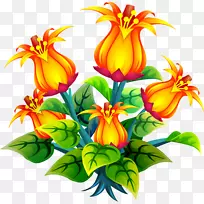 花卉设计切花黄色插画-植物-空若网 花卉设计切花黄色插画-植物-空若网