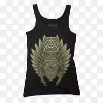 t恤镀金无袖衬衫领t恤-空若网 t恤镀金无袖衬衫领t恤-空若网