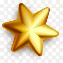 卡通水彩画剪贴画-金色雪花-空若网 卡通水彩画剪贴画-金色雪花-空若网