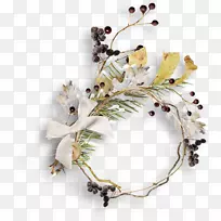 圣诞树枝条树枝小树枝圆环-空若网 圣诞树枝条树枝小树枝圆环-空若网