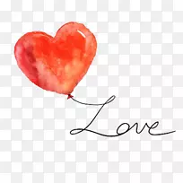 绘画爱情心摄影-红色西瓜色气球手绘-空若网 绘画爱情心摄影-红色西瓜色气球手绘-空若网