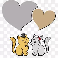 猫结婚剪贴画-婚礼爱情猫-空若网 猫结婚剪贴画-婚礼爱情猫-空若网