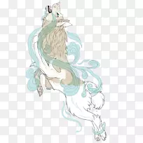 灰狼卡通插图.手绘狼-空若网 灰狼卡通插图.手绘狼-空若网