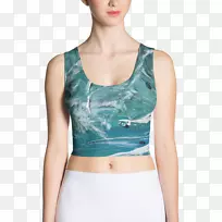 裁剪上衣无袖衬衫衣服罐顶白色罐顶-空若网 裁剪上衣无袖衬衫衣服罐顶白色罐顶-空若网