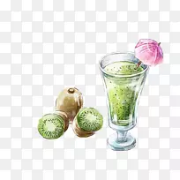 果汁奶昔保健猕猴桃非酒精饮料手绘猕猴桃果汁-空若网 果汁奶昔保健猕猴桃非酒精饮料手绘猕猴桃果汁-空若网