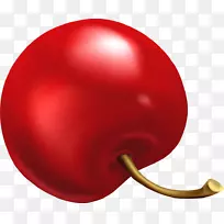 樱桃水果水彩画-简单的红樱桃-空若网 樱桃水果水彩画-简单的红樱桃-空若网