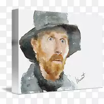 水彩画自画像-梵高-空若网 水彩画自画像-梵高-空若网