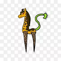 长颈鹿马颈动物剪贴画-金星飞碟-空若网 长颈鹿马颈动物剪贴画-金星飞碟-空若网