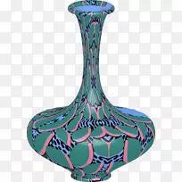 花瓶玻璃绿松石花瓶-空若网 花瓶玻璃绿松石花瓶-空若网