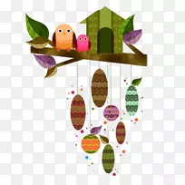 卡通插图-鸟巢-空若网 卡通插图-鸟巢-空若网