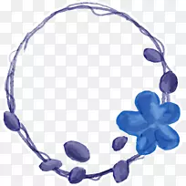 蓝色水彩画花卉蓝色水彩画花环-空若网 蓝色水彩画花卉蓝色水彩画花环-空若网