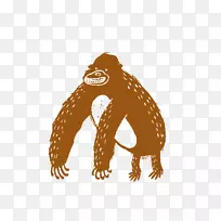 大猩猩卡通插图-卡通猩猩-空若网 大猩猩卡通插图-卡通猩猩-空若网