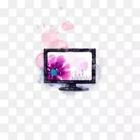 水彩画模板电视下载.墨水背景电视-空若网 水彩画模板电视下载.墨水背景电视-空若网