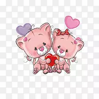 卡通安卓插图-心熊-空若网 卡通安卓插图-心熊-空若网