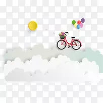 adobe插画-自行车云塞-空若网 adobe插画-自行车云塞-空若网