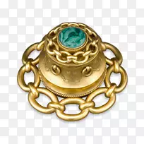 宝石孔雀石金胸针-宝石-空若网 宝石孔雀石金胸针-宝石-空若网