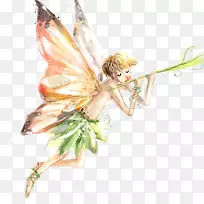水彩画卡通精灵仙女插图-男孩穿着翅膀-空若网 水彩画卡通精灵仙女插图-男孩穿着翅膀-空若网