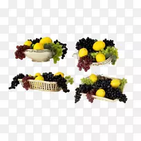 葡萄和柠檬葡萄酒篮-空若网 葡萄和柠檬葡萄酒篮-空若网