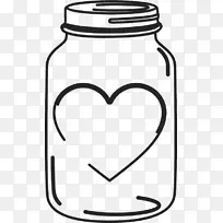 梅森罐子画玻璃夹子艺术钱罐-空若网 梅森罐子画玻璃夹子艺术钱罐-空若网