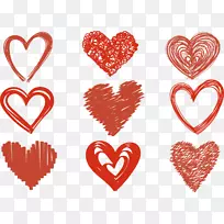 绘心剪贴画.浪漫手绘桃花心材料-空若网 绘心剪贴画.浪漫手绘桃花心材料-空若网