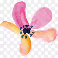 水彩画花瓣水彩装饰元素-空若网 水彩画花瓣水彩装饰元素-空若网