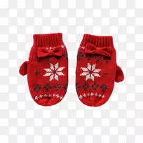 拖鞋手套儿童免费-雪片红色儿童手套-空若网 拖鞋手套儿童免费-雪片红色儿童手套-空若网