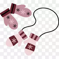 围巾帽子手套-粉色手套系列-空若网 围巾帽子手套-粉色手套系列-空若网