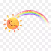 水彩画下载剪辑艺术-可爱的手绘水彩画太阳和彩虹-空若网 水彩画下载剪辑艺术-可爱的手绘水彩画太阳和彩虹-空若网