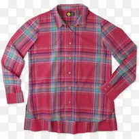 格子袖扣衬衫外套.粉红色格子-空若网 格子袖扣衬衫外套.粉红色格子-空若网