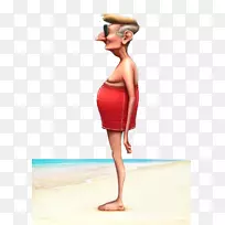 插画大腹便便的老人-空若网 插画大腹便便的老人-空若网