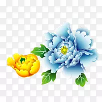 牡丹蓝图标-蓝牡丹-空若网 牡丹蓝图标-蓝牡丹-空若网