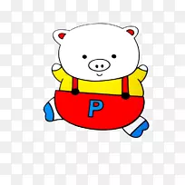 家猪动画-穿红黄衣服的小猪-空若网 家猪动画-穿红黄衣服的小猪-空若网