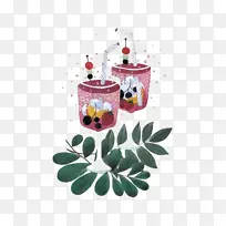 喝草莓汁食品咖啡厅水果创意饮料-空若网 喝草莓汁食品咖啡厅水果创意饮料-空若网