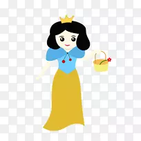 雪白动画插图-卡通白雪公主-空若网 雪白动画插图-卡通白雪公主-空若网